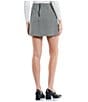Color:Snow Black - Image 2 - High Rise Coordinating Houndstooth Mini Skirt