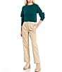 Color:Fawn - Image 3 - High Rise Pleated Trouser Pants