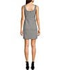 Copper Key Houndstooth Pinafore Mini Dress, Color:Snow Black - Image 2