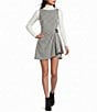 Copper Key Houndstooth Sleeveless Buckle Mini Dress - Image 1