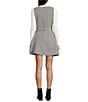 Copper Key Houndstooth Sleeveless Buckle Mini Dress - Image 2