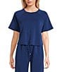Copper Key Knit Boxy Coordinating Lounge Tee - Image 1