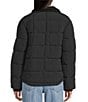 Copper Key Knit Collar Winter Puffer Jacket, Color:Black - Image 2