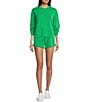 Copper Key Knit Long Sleeve Coordinating Lounge Top, Color:Kelly Green - Image 3