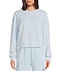 Copper Key Knit Long Sleeve Coordinating Lounge Top, Color:Light Blue - Image 1