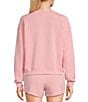 Copper Key Knit Long Sleeve Coordinating Lounge Top, Color:Pink - Image 2