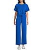 Copper Key Knit Wide Leg Pull On Coordinating Pants - Image 3