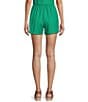 Color:Green - Image 2 - Linen Blend Coordinating Shorts