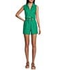 Color:Green - Image 3 - Linen Blend Coordinating Shorts