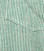Copper Key Linen Stripe Coordinating Crop Camp Shirt, Color:Green - Image 4
