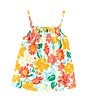 Color:Multi - Image 1 - Little Girl 2T-6X Floral Print Swing Top