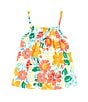 Color:Multi - Image 2 - Little Girl 2T-6X Floral Print Swing Top