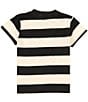Color:Black - Image 2 - Little Girls 2T-6X Knit Wide Stripe Boxy T-Shirt