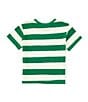Copper Key Little Girls 2T-6X Knit Wide Stripe Boxy T-Shirt, Color:Green - Image 2