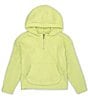 Color:Citron - Image 1 - Little Girl 2T-6X Quarter Zip Pullover