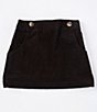 Color:Black - Image 1 - Little Girls 2-6X Baby Corduroy Button Skirt