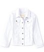 Color:White - Image 1 - Little Girls 2-6X Denim Jacket