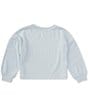 Color:Ice Blue - Image 2 - Little Girls 2T-6X Cozy Crew Pullover