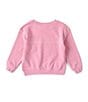 Color:Pink - Image 2 - Little Girls 2T-6X Crew Sweatshirt