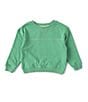 Color:Green - Image 1 - Little Girls 2T-6X Crew Sweatshirt