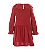Color:Red - Image 2 - Little Girls 2T-6X Eyelet Collared Dress