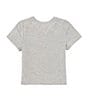 Color:Heather Grey - Image 2 - Little Girls 2T-6X Feeling Good T-Shirt