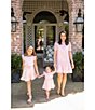 Color:Pink - Image 2 - X Kimberly Whitman Little Girls 2T-6X Family Matching Flutter Sleeve Butterfly Applique Dress