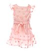 Color:Pink - Image 3 - X Kimberly Whitman Little Girls 2T-6X Family Matching Flutter Sleeve Butterfly Applique Dress