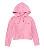 Color:Pink - Image 1 - Little Girls 2T-6X Hooded Jacket