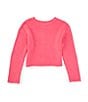 Copper Key Little Girls Jersey Roll Neck Sweater, Color:Hot Pink - Image 2