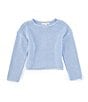 Copper Key Little Girls Jersey Roll Neck Sweater, Color:Periwinkle - Image 1
