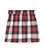 Color:Plaid Multi - Image 2 - Little Girls 2T-6X Plaid Side Button Skirt