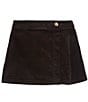 Color:Black - Image 1 - Little Girls 2T-6X Velvet Side Button Skirt