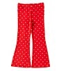 Color:Red - Image 2 - Little Girls 2T-6X Polka-Dot Pants