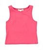 Color:Fuchsia - Image 1 - Little Girls 2T-6X Ribbed Knit Tank