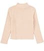 Color:Taupe - Image 2 - Little Girls 2T-6X Ribbed Mock Neck