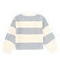 Color:Blue - Image 2 - Little Girls 2T-6X Shaker Stripe Sweater