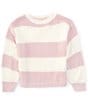 Copper Key Little Girls 2T-6X Stripe Shaker Relaxed Sweater, Color:Pink - Image 1