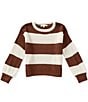 Copper Key Little Girls Stripe Shaker Relaxed Sweater - Image 2