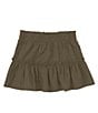 Color:Loden - Image 1 - Little Girls 2T-6X Tiered Mini Skirt