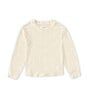 Color:Egret - Image 1 - Little Girls 2T-6X Yummy Long-Sleeved Top