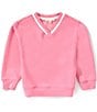 Copper Key Little Girls Lounge Life V-Neck Sweatshirt - Image 2