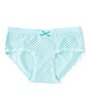 Color:Blue - Image 1 - Little/Big Girls 6-16 Seamless Lace Trimmed Dot Panty
