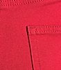 Color:Red - Image 4 - Long Denim Shorts