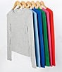 Copper Key Long Sleeve Ribbed Knit T-Shirt, Color:Blue - Image 5