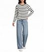 Copper Key Long Sleeve Stripe Brush Knit Tee - Image 3