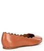 Color:Cara Luggage - Image 2 - Lovely Leather Scalloped Flats