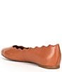 Color:Cara Luggage - Image 3 - Lovely Leather Scalloped Flats
