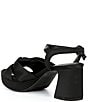 Color:Black - Image 3 - Lux Satin Bow Platform Dress Sandals