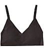 Color:Black - Image 1 - Micro Brush V-Neck Bra